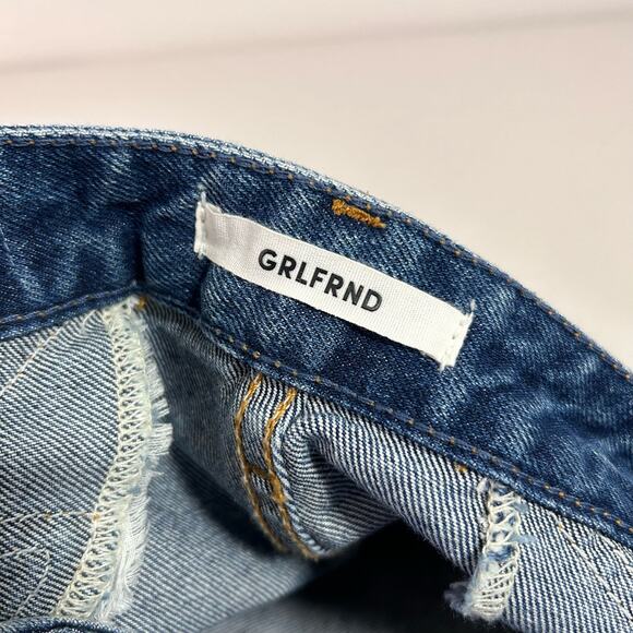 GRLFRND Denim Jean Mini Skirt GF43088501128 Odette G1128 Call It Love Blue Sz 27 - Picture 13 of 14